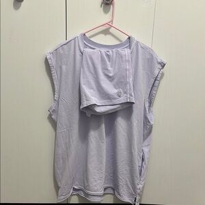 Light Purple Sleeveless Top and Shorts Set